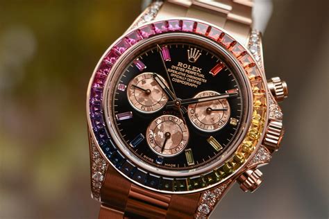 rolex daytona 40mm gold|Rolex cosmograph daytona rainbow price.